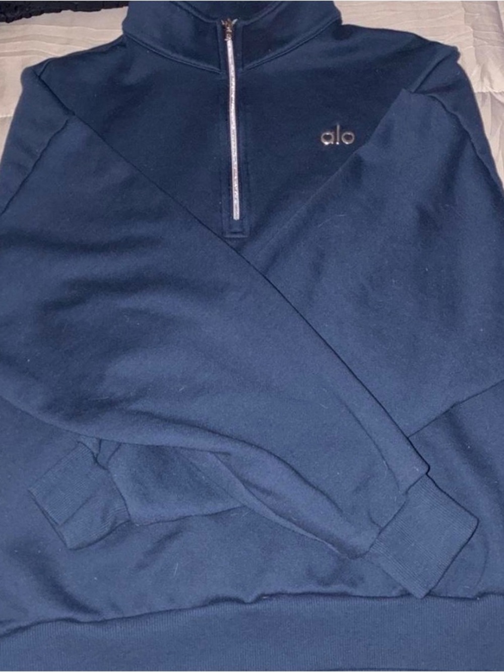 ALO Yoga unisex Navy Quarter-Zip Sweater